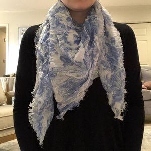Blue and White Skull Scarf